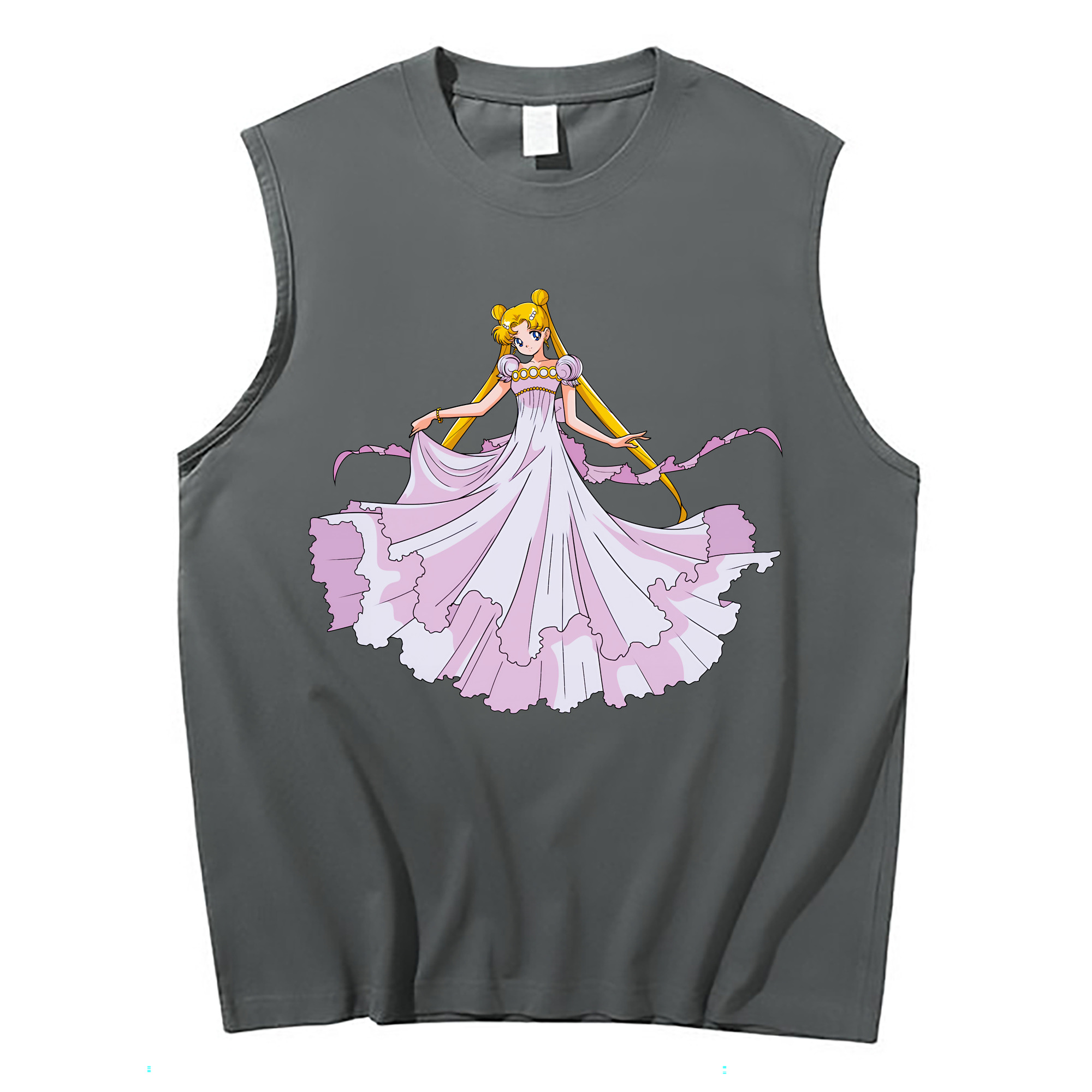 （画像用） 美少女戦士セーラームーン 愛野 美奈子 あいの みなこ Sailor Moon Aino Minako コットン100％タンクトップ（フロントプリント）